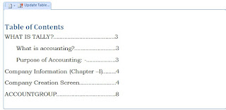 How to Create Table of Contents (Index) in Ms Word in Hindi