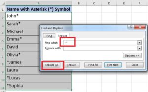 How to Remove One Click to Asterisk (*) Symbol in Excel