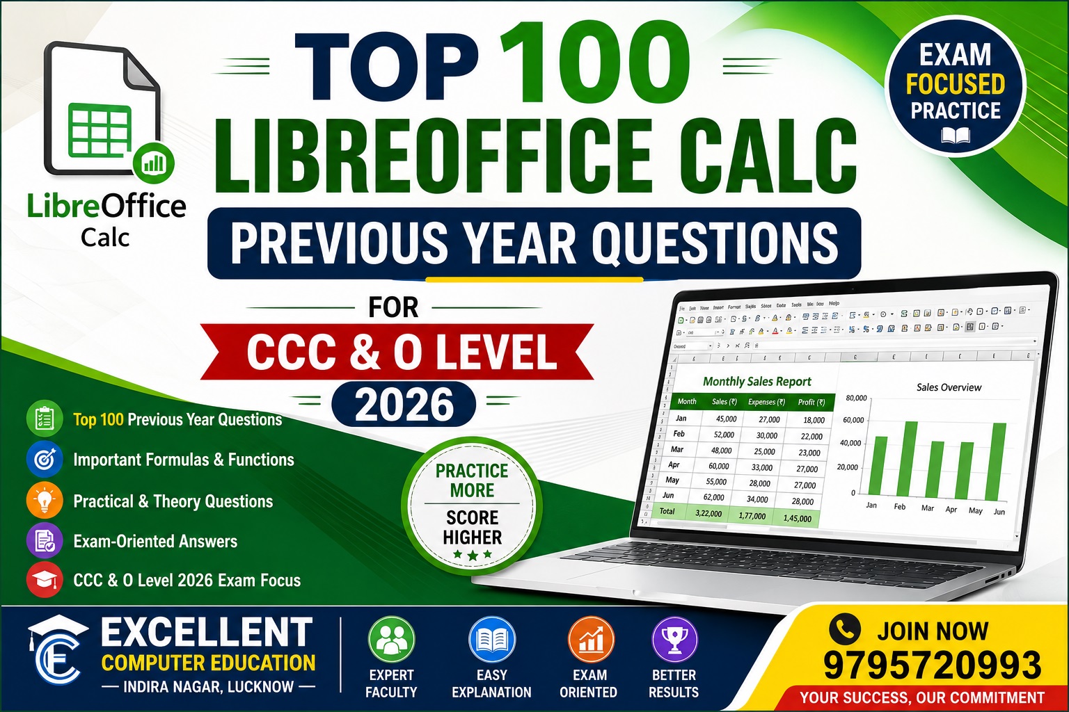 Top 100 LibreOffice Previous Year Questions for CCC & O Level 2026