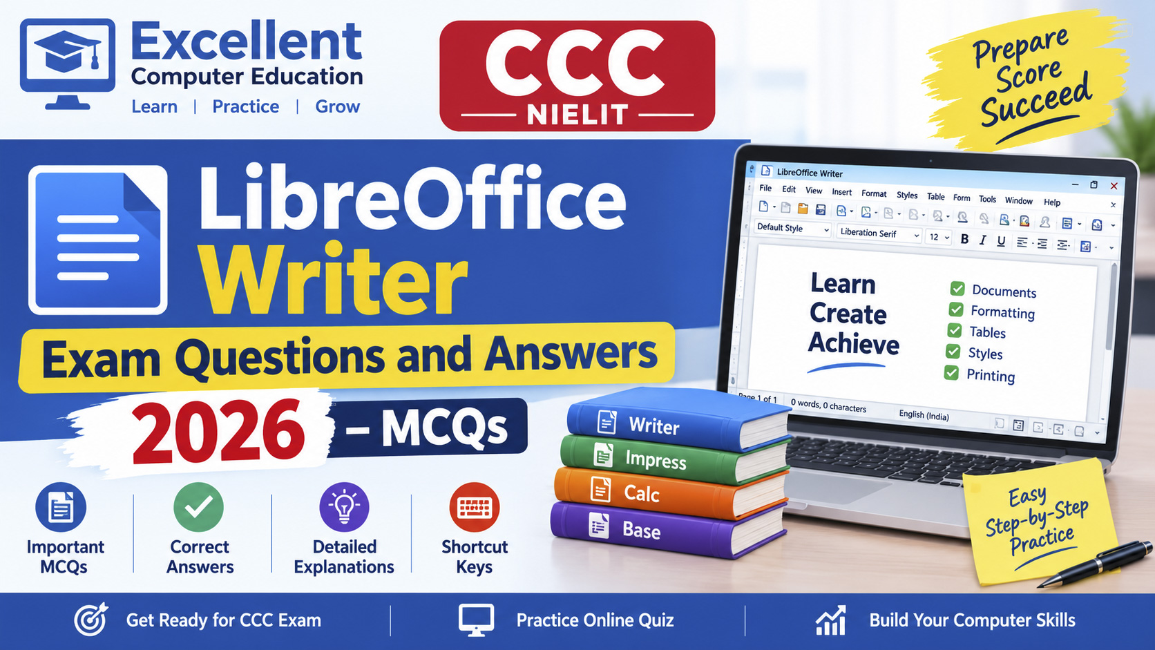 CCC LibreOffice Writer Exam Questions and Answers 2026